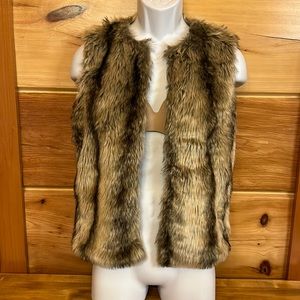 Glamsia Faux Fur Winter Vest Size Large